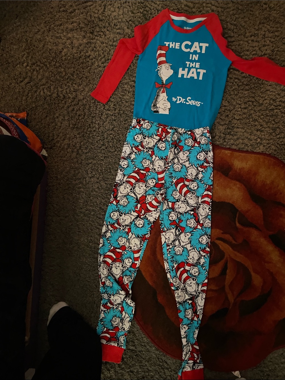 Dr. Seuss The Cat in the Hat twoPiece Pajama - Blue & Red
